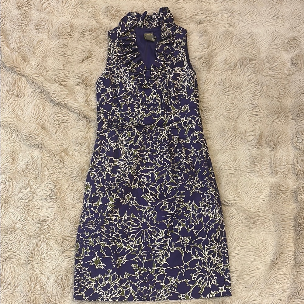 Taylor size 2 Floral Sleeveless Dress - Purple, green and White
